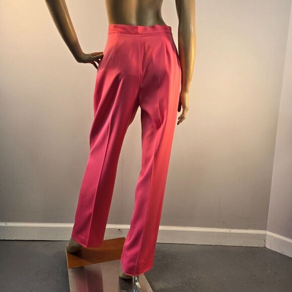 Mary McFadden Collection Dress Pants Womens Sz 8 Pink Vtg 90s Y2K High Waisted - Picture 8 of 12